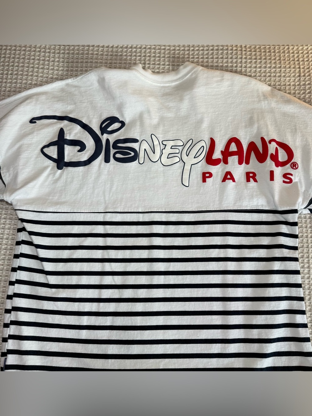 Disneyland Paris White And Blue Stripe Long Sleeve Spirit Jersey Mariniere Large
